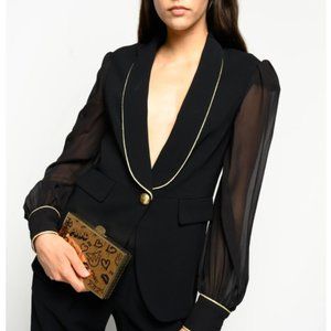 **Never Worn** Black Pinko Crepe & Georgette Blazer